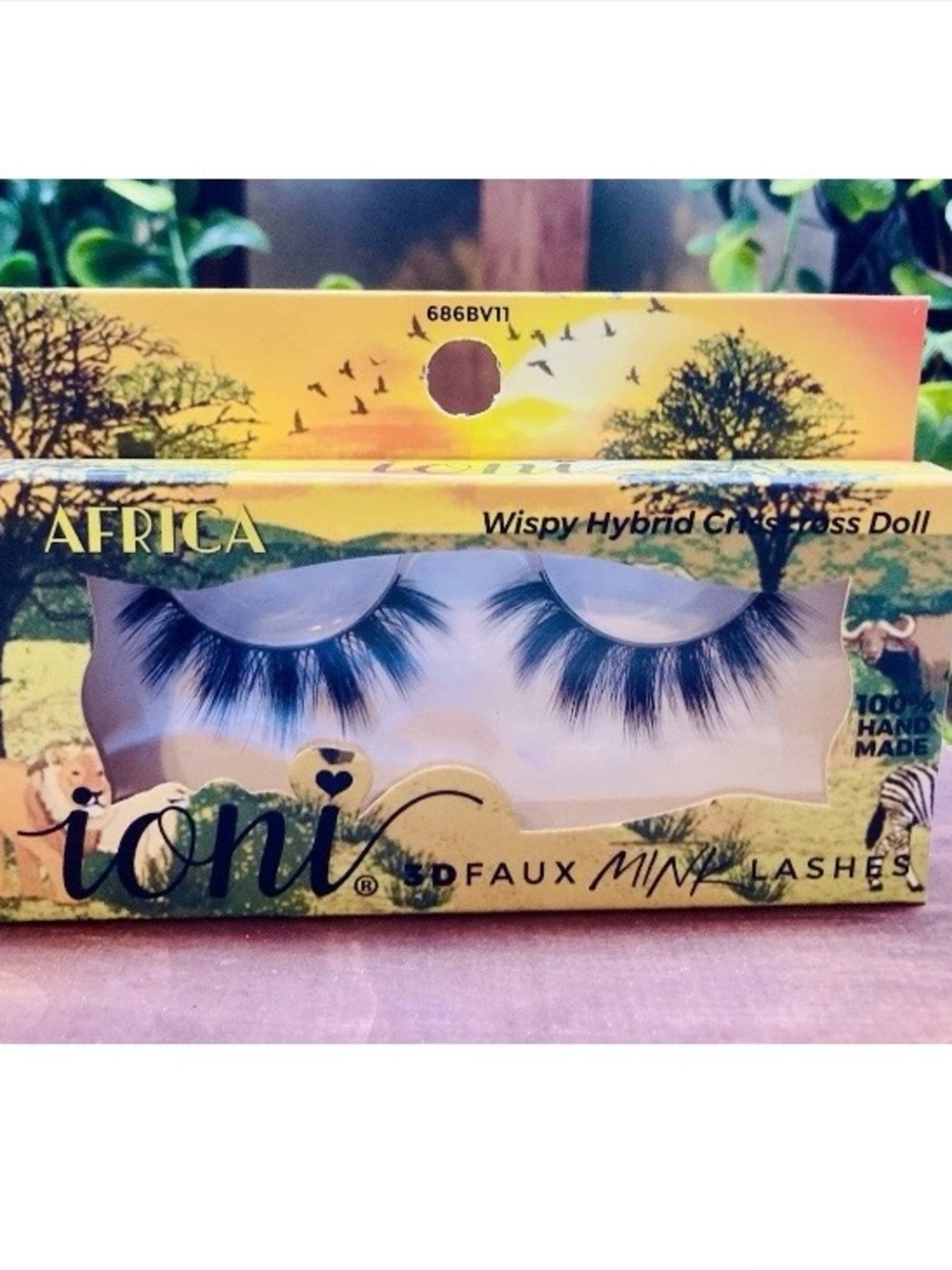 Ioni 3D Faux Mink Lashes - Wispy Hybrid Handmade Reusable NIB
